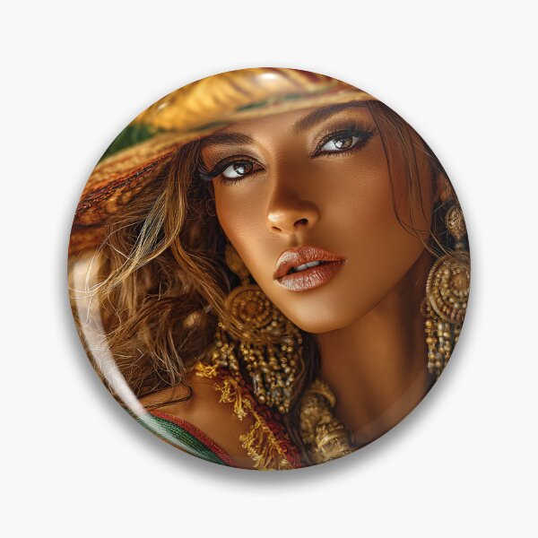 Item preview, Elegant Woman with Colorful Hat and Accessories designed and sold by Artessie.
