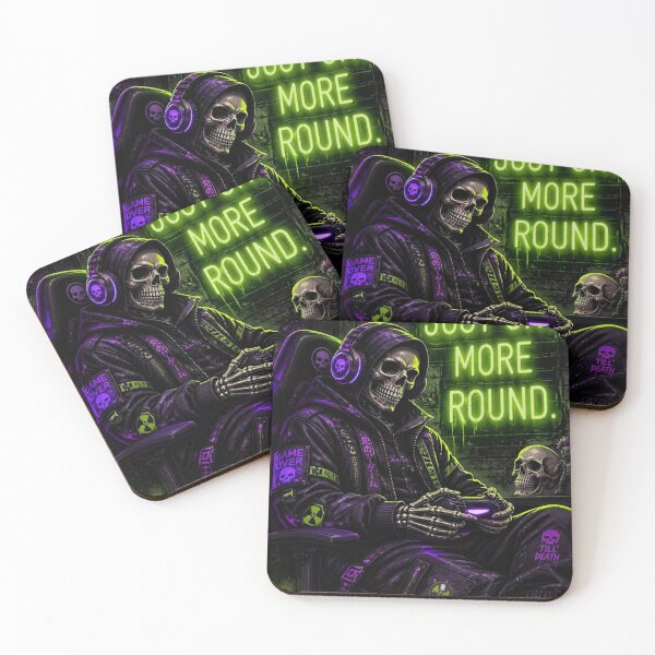 Item preview, Gothic Skeleton Gamer Just One More Round LazyDayzCo designed and sold by LazyDayzCo.