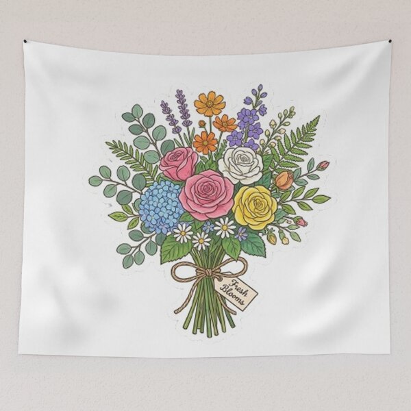 Item preview, Fresh Blooms Colorful Wildflower Bouquet designed and sold by PetalsPaws.