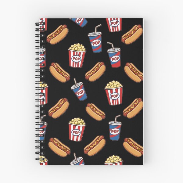Item preview, Retro Pop Art Movie Night Snacks Popcorn Hot Dog Soda Comic Seamless Pattern Design designed and sold by Bhaskar Digital Art.