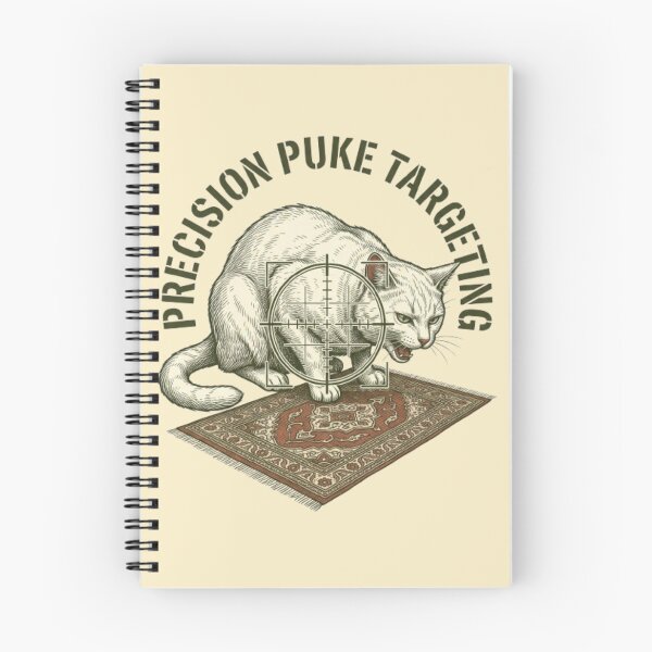 Item preview, Precision Puke Targeting Funny Gross Cat Humor White  designed and sold by FurRealStudioCo.