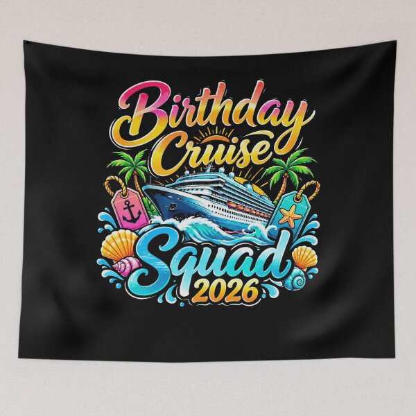 Item preview, Birthday Cruise Squad 2026 Group Vacation Celebration designed and sold by FolkGraphics.