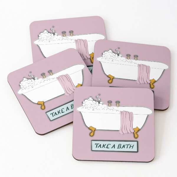Item preview, Take a Bath – Cute Self Care Bathtub Illustration designed and sold by sososweett.
