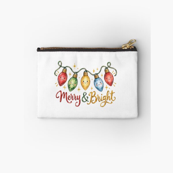 Item preview, Merry and Bright Smiling Christmas Lights designed and sold by Watercolorsart.