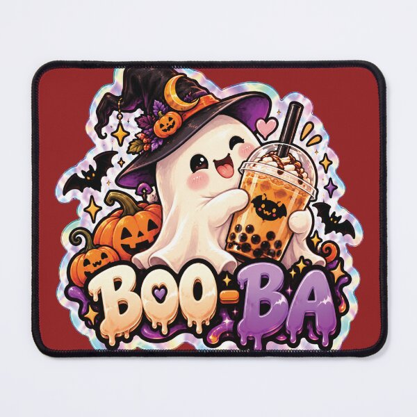 Item preview, BOO-BA – Cute Halloween Ghost Boba Tea Sticker designed and sold by WeirdSketcher.