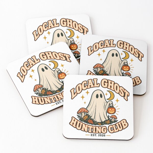 Item preview, Local Ghost Hunting Club – Vintage Halloween Ghost & Pumpkin designed and sold by Adelkorboslia.