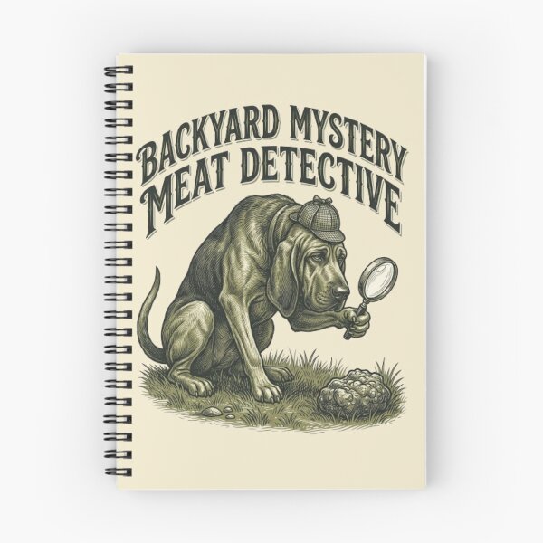 Item preview, Backyard Mystery Meat Detective Funny Gross Dog Bloodhound Dog Humor designed and sold by FurRealStudioCo.