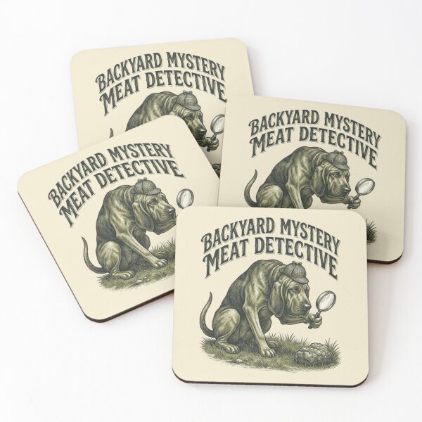Item preview, Backyard Mystery Meat Detective Funny Gross Dog Bloodhound Dog Humor designed and sold by FurRealStudioCo.