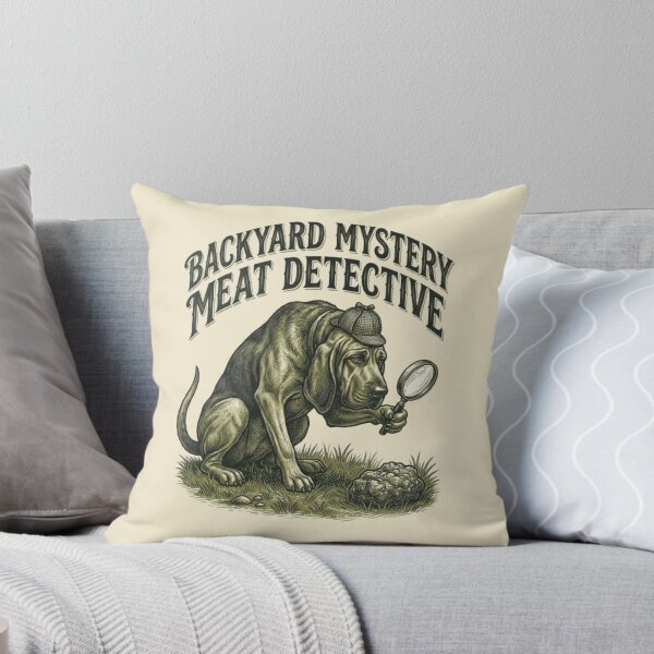 Item preview, Backyard Mystery Meat Detective Funny Gross Dog Bloodhound Dog Humor designed and sold by FurRealStudioCo.