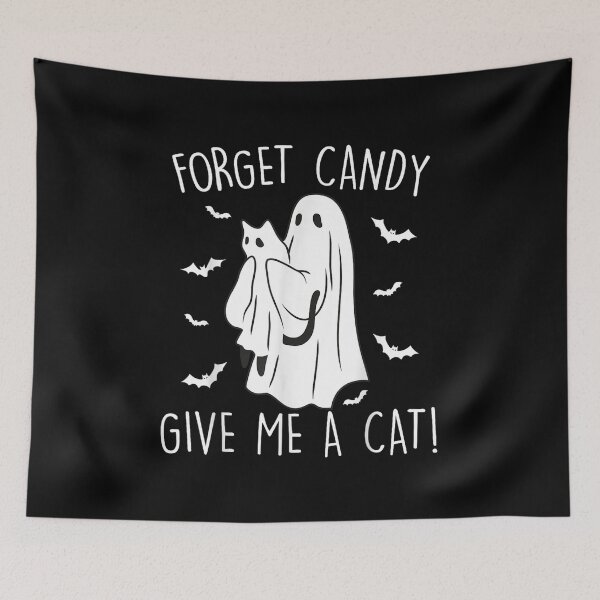 Item preview, Funny Halloween Cat Ghost Forget Candy Give Me Cat Halloween designed and sold by River Silva.