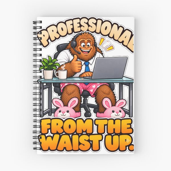 Item preview, Funny Bigfoot Work From Home Professional From The Waist Up designed and sold by Monster Mentors.