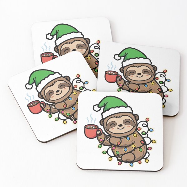 Item preview, Cozy Sloth Christmas Lights Funny Holiday Shirt designed and sold by Arrow60.