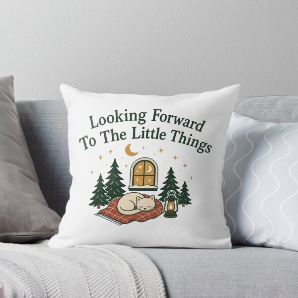 Item preview, Looking Forward To The Little Things - Cozy Winter Cat designed and sold by BalmyBell.