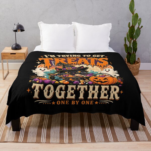 Item preview, Funny Black Cat Halloween Treats Together One By One designed and sold by Dmo3HarkoArt.