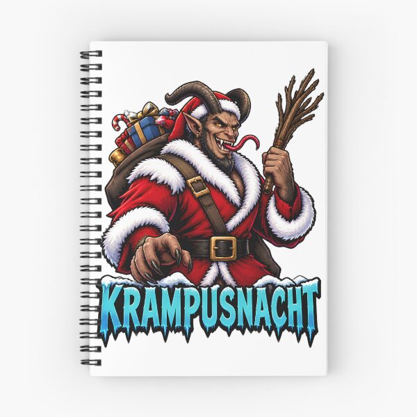 Item preview, Krampusnacht Dark Holiday Illustration Featuring Mythical Creature and Festive Night Scene designed and sold by LilMissMoody.