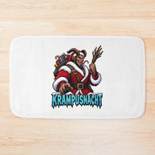 Item preview, Krampusnacht Dark Holiday Illustration Featuring Mythical Creature and Festive Night Scene designed and sold by LilMissMoody.