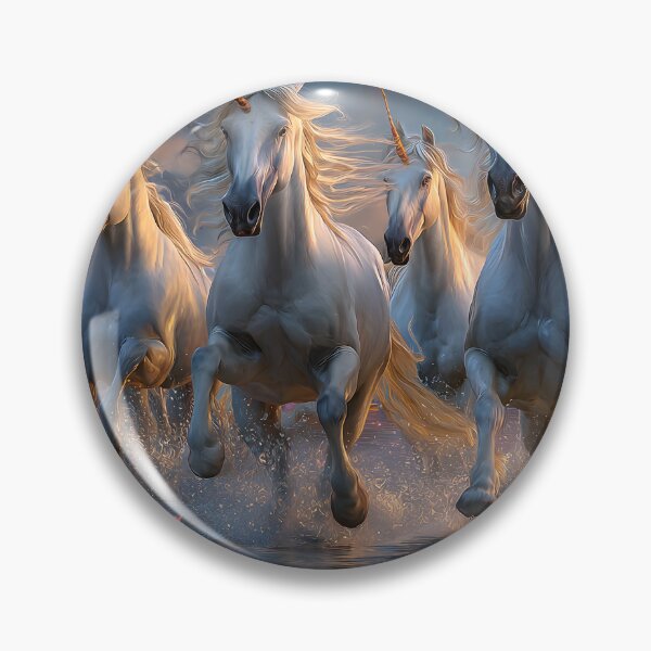 Item preview, Majestic Unicorns Galloping Through Enchanted Waters designed and sold by Artessie.