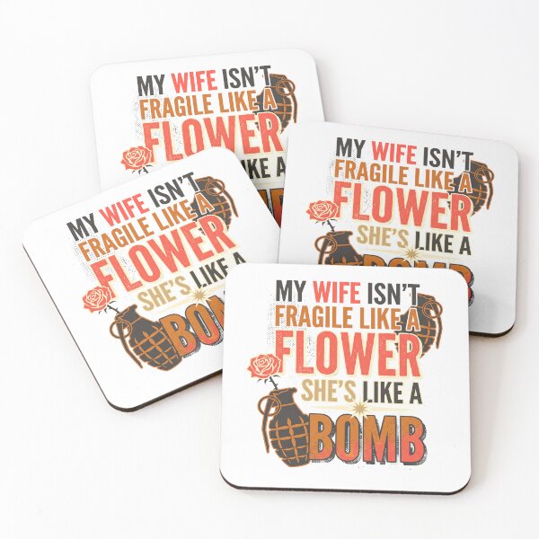 Item preview, Wife Not Fragile Like Flower Funny Husband Saying designed and sold by by-the-tree.
