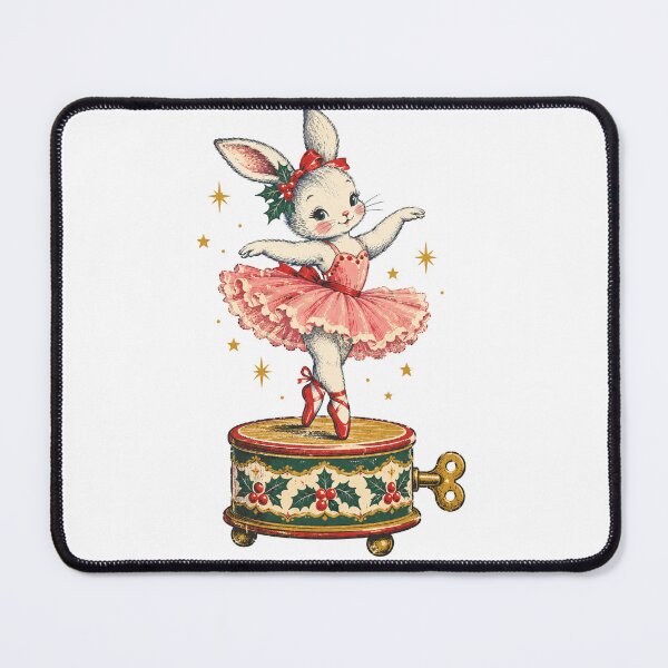 Item preview, Vintage Ballerina Bunny on Music Box designed and sold by Watercolorsart.