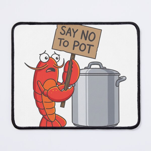 Item preview, Cartoon Lobster Holding Protest Sign Seafood Lover Gift designed and sold by by-the-tree.