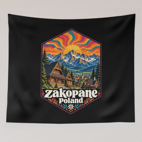 Item preview, Zakopane Poland Trippy Art Travel designed and sold by TomFrontierArt.