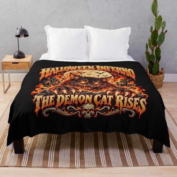 Item preview, Halloween Inferno – The Demon Cat Rises designed and sold by AwesomeBeyondLimits.