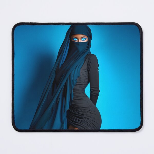 Item preview, Elegant Model in Blue Attire on Bright Background designed and sold by Artessie.