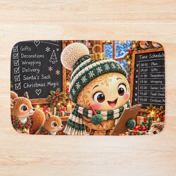 Item preview, Golden Christmas Bauble - The Christmas Plan designed and sold by DoreenGehrkeArt.