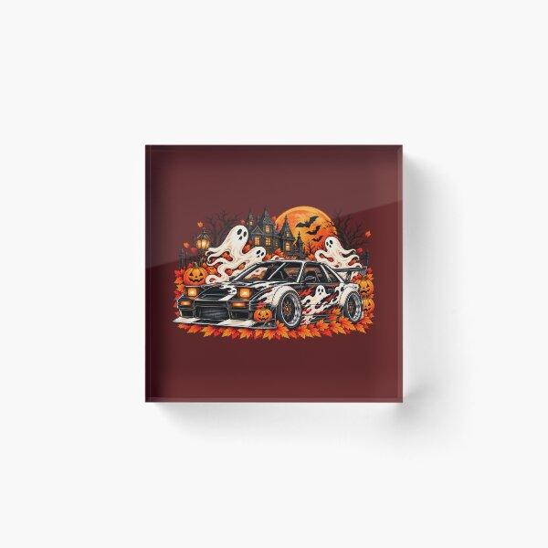 Item preview, Haunted Drift – Spooky JDM Car Halloween Racing Art designed and sold by AnastasiCreates.