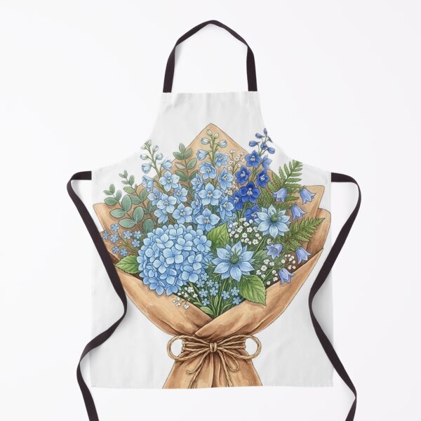 Item preview, Blue Hydrangea Wildflower Bouquet in Kraft Paper designed and sold by PetalsPaws.