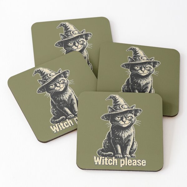 Item preview, Witch Please Funny Grumpy Cat Halloween designed and sold by puzzell.