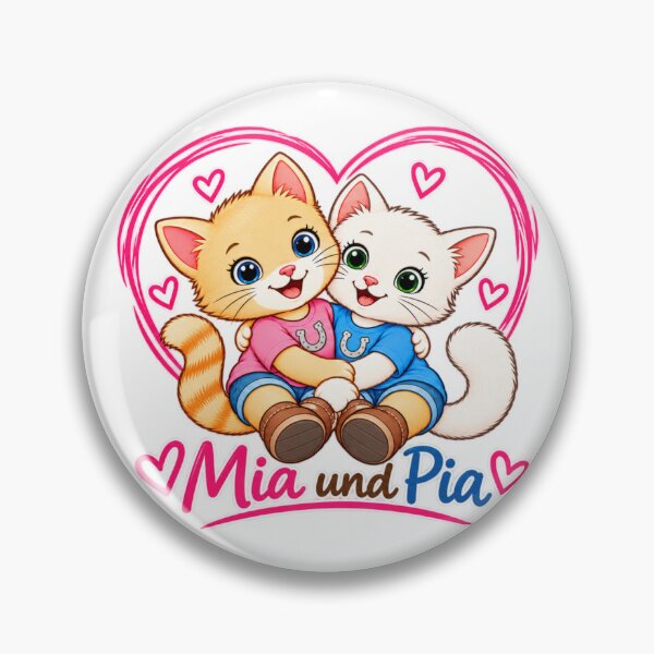 Item preview, HEART IN PINK No. 1 - From the book series "Mia and Pia - Coloring fun meets cat knowledge - Adventures to color, learn and marvel at". designed and sold by WasserSonneWind.