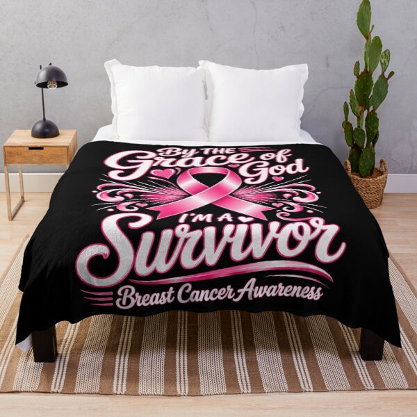Item preview, By The Grace Of God I'm A Survivor Breast Cancer Awareness Survivor Faith designed and sold by FolkGraphics.