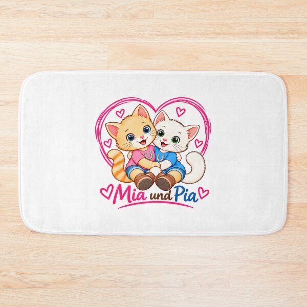 Item preview, HEART IN PINK No. 1 - From the book series "Mia and Pia - Coloring fun meets cat knowledge - Adventures to color, learn and marvel at". designed and sold by WasserSonneWind.