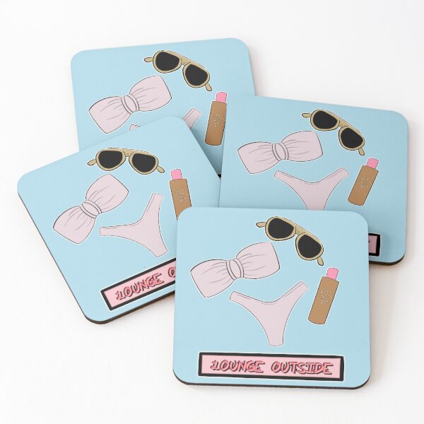 Item preview, Lounge Outside – Cute Bikini & Sunglasses Summer Illustration designed and sold by sososweett.