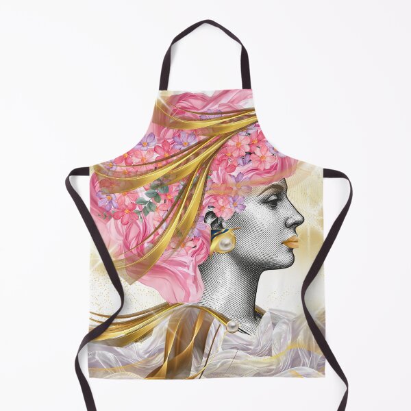 Item preview, The Maximalist Golden Pink Woman Portrait designed and sold by tinkeybabes.
