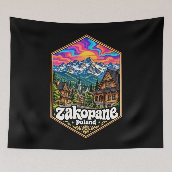 Item preview, Zakopane Poland Trippy Travel designed and sold by TomFrontierArt.