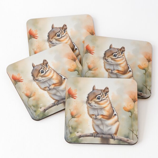 Item preview, Cute Watercolor Chipmunk Portrait designed and sold by Hackl20.