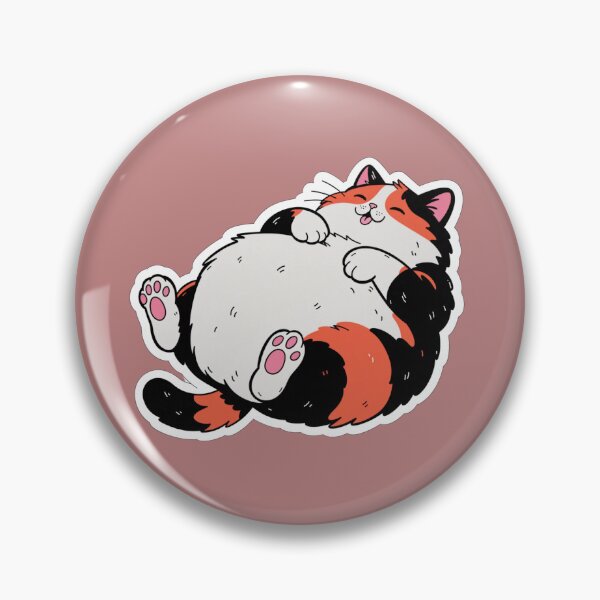 Item preview, Chubby Calico Cat – Cute Fat Cat Belly Up designed and sold by Mousy17.