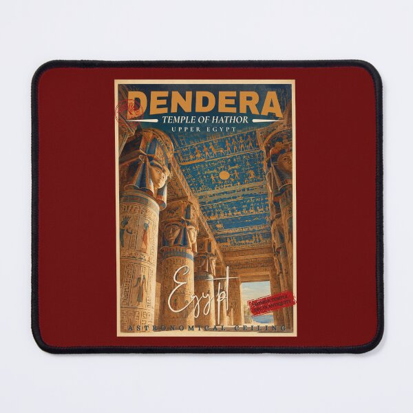 Item preview, Dendera Temple Egypt Vintage Ancient Egyptian Travel Poster designed and sold by KaBaRen.