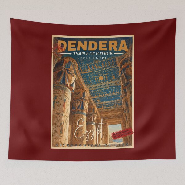 Item preview, Dendera Temple Egypt Vintage Ancient Egyptian Travel Poster designed and sold by KaBaRen.
