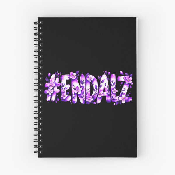 Item preview, End Alz Purple Floral Typography Alzheimer's Awareness Design designed and sold by FolkGraphics.