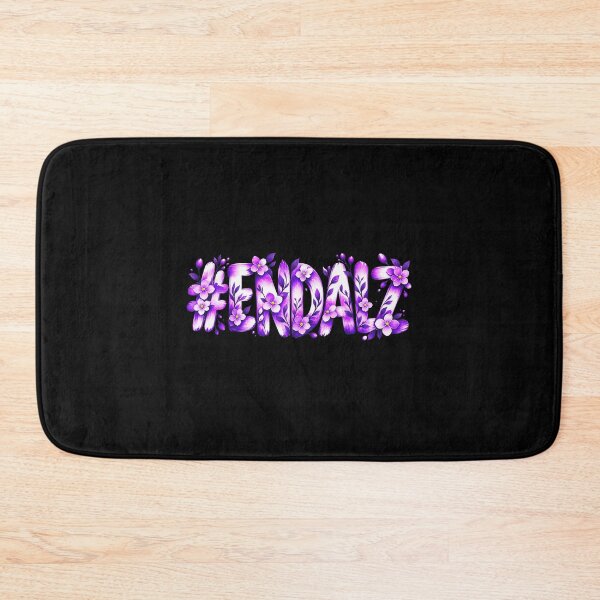 Item preview, End Alz Purple Floral Typography Alzheimer's Awareness Design designed and sold by FolkGraphics.