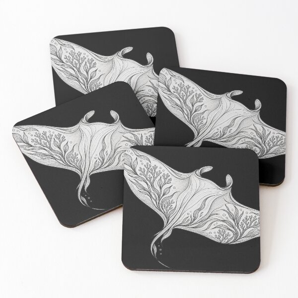 Item preview, Manta Ray Botanical | Ocean-Inspired Line Art designed and sold by rigelcreation.