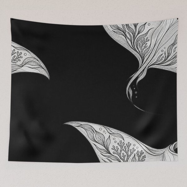 Item preview, Manta Ray Botanical | Ocean-Inspired Line Art designed and sold by rigelcreation.