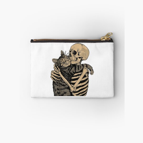Item preview, Skeleton Hugging Cat Halloween Cat Lover Cat Mom Dad designed and sold by Taniyah Gomes.