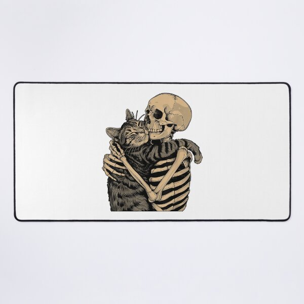 Item preview, Skeleton Hugging Cat Halloween Cat Lover Cat Mom Dad designed and sold by Taniyah Gomes.