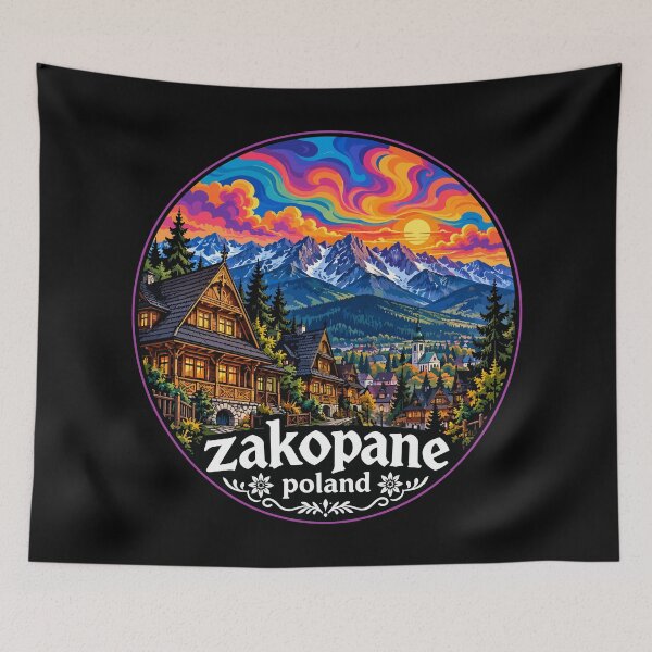 Item preview, Zakopane Poland Trippy Art designed and sold by TomFrontierArt.