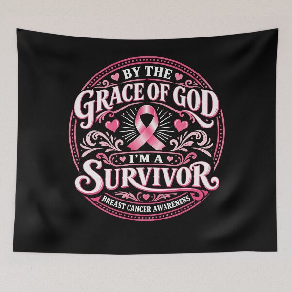 Item preview, By The Grace Of God I'm A Survivor Breast Cancer Awareness designed and sold by FolkGraphics.
