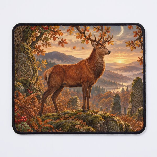 Item preview, The Sacred Celtic Stag – Autumn Forest & Ancient Pagan Magic designed and sold by thewandswant.